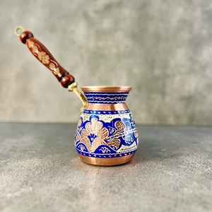 หม้อกาแฟทองแดงทำมือพร้อมด้ามจับไม้แบบดั้งเดิมสำหรับชงกาแฟ - Product Image 5