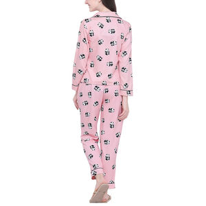 Ensemble de pyjama en coton confortable pour femmes, vêtements de nuit en deux pièces, vêtements de détente élégants, logo personnalisé, fabricant OEM, haute qualité - Product Image 5