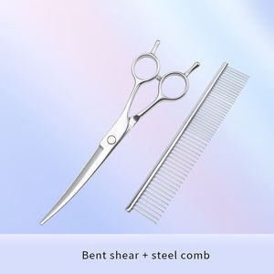 7Inch Stainless Steel Pet Thinning Scissors Hair Styling Scissors for <b>Dogs</b> with Blunt Tip Right-Handed Set - Product Image 2