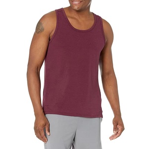 High Quality Knitted Plus Size Casual Breathable Quick Dry Solid <b>Stringer</b> Tank Top for Men with Body Building Design - Product Image 5