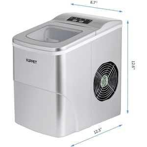 Macchina per il Ghiaccio da Banco Portatile con Display LCD, 9 Cubetti Pronti in 6 Minuti, 26 Libbre/Giorno, Ideale per Ufficio - Product Image 6