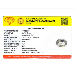 Piedra Preciosa Sintética de Aguamarina de 3.85 Quilates, Cambio de Color, 12mm, para Joyería Fina - Product Image 4