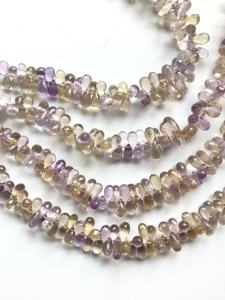 อเมทรินทรงหยดน้ำเจียระไน 1 เส้น พลอยธรรมชาติสำหรับทำเครื่องประดับชั้นดี - Product Image 2