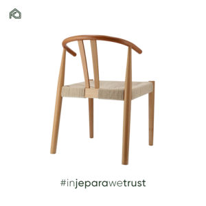 Silla de Comedor de Diseño Moderno y Minimalista con Estructura de Madera, Asiento de Cuerda Trenzada, Ecológica y Duradera para Apartamentos - Product Image 4