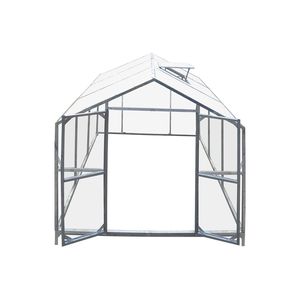 Serra Tradizionale 3x2,4m con Tetto in Policarbonato Trasparente a Doppia Parete e Telaio in Acciaio Zincato - Product Image 4