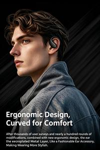 Auriculares inalámbricos Bluetooth con gancho para la oreja 2026, pantalla digital de batería, traducción inteligente por IA, traductor IA, auriculares con traductor en tiempo real - Product Image 4