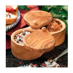 Tarro de madera para especias con cuchara para cocina india, contenedor de especias de madera de lujo para hierbas y condimentos - Product Image 3