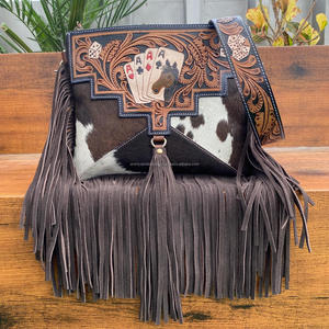 ชุด2ชิ้นสำหรับผู้หญิงกระเป๋าสะพายข้างดีไซน์บัตรหนังวัวแท้อุปกรณ์สำหรับผู้หญิงสินค้ามาใหม่ - Product Image 4