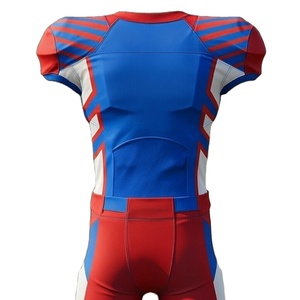 ชุดยูนิฟอร์มอเมริกันฟุตบอลแบบสั่งทำ แขนสั้น น้ำหนักเบา ระบายอากาศได้ดี ไซส์ใหญ่ คุณภาพสูง สีพื้น 100% พิมพ์ลายด้านหน้า - Product Image 2