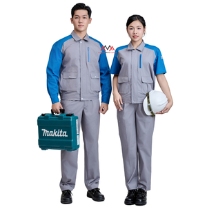 Chemise de travail bleu foncé, nouveau style, vêtements de soudeur, vêtements de travail personnalisés, combinaisons de travail usagées pour hommes, usine FMF, parmi les meilleures ventes. - Product Image 1