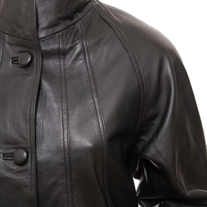 Mantic Enterprises Women's Genuine Leather Regular Jacket Full Sleeve Button Closure Breathable <b>Animal</b> Print Blouson Cashmere - Product Image 3