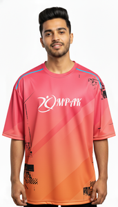 เสื้อยืดโอเวอร์ไซส์ผู้ชายสุดเทรนดี้ พิมพ์ลายแบบซับลิเมชั่น สไตล์ลำลองแนวสตรีท ทรงหลวม - Product Image 3