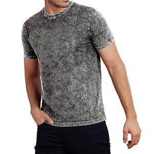 Nouveau style 2025 – T-shirts vintage oversize en jersey de coton délavé à l'acide, poids lourd, 100 % coton, manches courtes pour hommes - Product Image 4