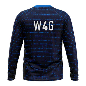 Men's Sublimated Crew Neck Full Sleeve Workout Shirt Eco Friendly Yoga Gym <b>Top</b> Custom Sportswear OEM ODM Wholesale Leisure <b>Top</b> - Product Image 5