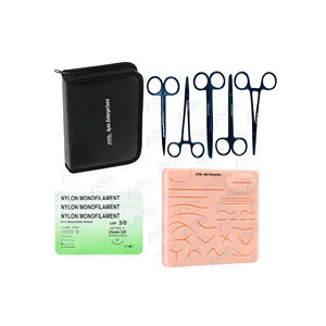 Kit completo de práctica de sutura para entrenamiento de estudiantes de medicina Kit de sutura todo en uno con herramientas de almohadilla de silicona Instrumento médico - Product Image 1