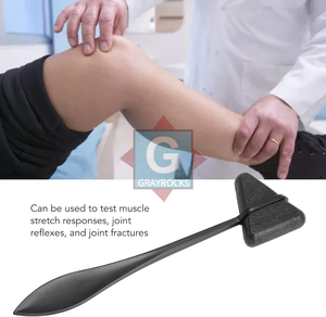 Martillo de Reflejos Taylor Neuro Hammer de Acero Inoxidable Negro, Martillos de Percusión para Médicos y Herramientas Quirúrgicas - Product Image 5