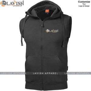 Sweat-shirt à capuche en coton à fermeture éclair pour hommes, col à capuche en polaire écologique et respirant, nouvel arrivage - Product Image 2