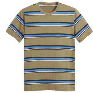 Camiseta informal de algodón de manga corta con bloques de color negro y gris para hombre - Product Image 4