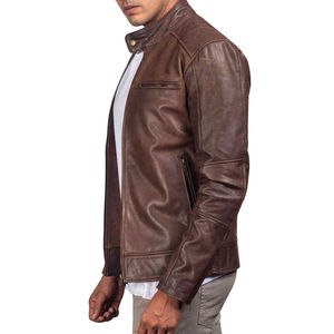 Chaquetas de cuero de moda para hombre a precio de mayorista, chaquetas de cuero elegantes para hombre más vendidas para venta en línea - Product Image 4