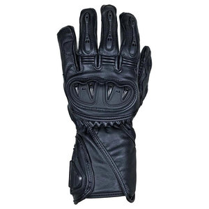 Guantes de carreras de cuero de dedo completo con protección en la palma para montar, unisex - Product Image 1