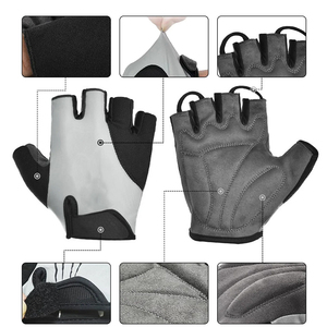 Wholesale Cycling Gloves For Adult <b>Half</b> Finger Quick Dry High Speed Racing Breathable Anti <b>Slip</b> UV Protection Hook Loop Gloves - Product Image 4