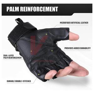 Guantes de paintball duraderos, acolchado resistente a los golpes, correa de muñeca ajustable, guantes protectores tácticos de dedo completo para exteriores - Product Image 6