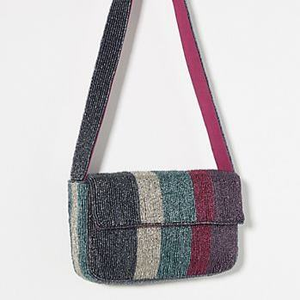 Bolso de Mano Artesanal Indio de Lujo, Informal, para Uso Diario, con Cuentas de Vidrio Coloridas y Asa de Baguette, Duradero, Arte Tradicional - Product Image 3