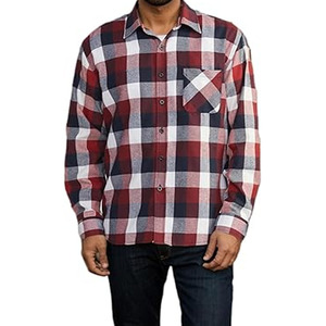 Camisa de Franela para Hombre al Por Mayor, Tejida, Antiarrugas, Ecológica, Transpirable, Cómoda, Informal, de Alta Calidad para Adultos - Product Image 1
