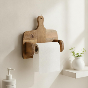Porte-rouleau de papier toilette mural en bois moderne, réutilisable, style nordique, le plus vendu, pour salle de bain - Product Image 6