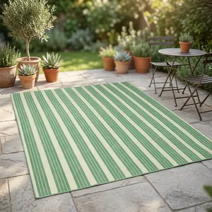 Alfombra Moderna a Rayas para Acampar al Aire Libre, de Poliéster, Tejido Plano, Rectangular, Reversible, Lavable, Apta para Mascotas, con Base Antideslizante - Product Image 2