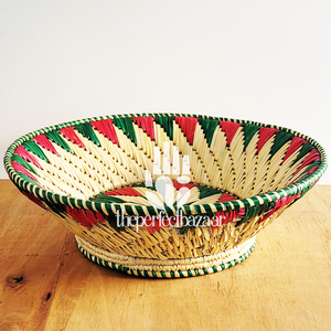 Panier ouvert rond en herbe de Moonj naturelle fait main - Écologique, durable, mini format, usage polyvalent - Product Image 2