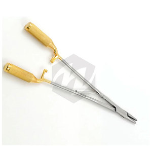 Portaagujas de Cromosoma Baumgartner de 5 pulgadas con inserciones de carburo de tungsteno, instrumentos quirúrgicos médicos, dentales y veterinarios antideslizantes - Product Image 2