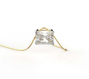 จี้เพชรทรงแอสเชอร์สีเหลืองทองคลาสสิก รับรองโดย GIA สำหรับเครื่องประดับหมั้นผู้หญิง - Product Image 1