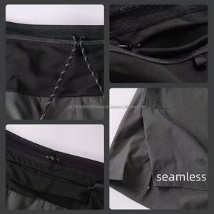 Pantalones cortos para correr tejidos sin costuras para hombre, pantalones cortos de gimnasio transpirables ligeros de nailon, pantalones cortos activos con logotipo personalizado - Product Image 5