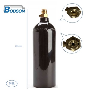 ถัง CO2ขนาด800มล. สำหรับทำเบียร์โซดาเพนท์บอล1800 PSI กระบอกอลูมิเนียม - Product Image 1