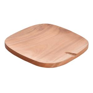 Planche à découper en bois ronde, réutilisable, de qualité alimentaire, épaisseur 1,3 cm, ustensile de cuisine pour couper les légumes - Product Image 2