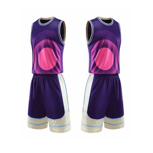 Uniformes de Baloncesto Ekin Impex, Conjunto Morado sin Mangas con Cuello Redondo, Secado Rápido, Sublimados, Reversibles, Unisex para Adultos - Product Image 2