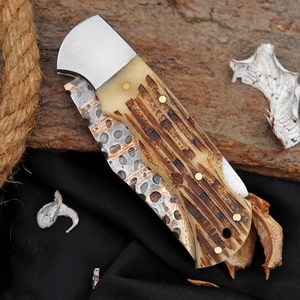 Couteau de poche pliant en cuivre Damas, fait main, de qualité supérieure, idéal pour cadeau, vente en gros, marque privée, OEM, ODM, gravure personnalisée - Product Image 3