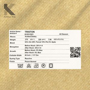 ผ้าถักด็อบบี้คุณภาพพรีเมียม ผสมคอตตอนและเทนเซล 270GSM เนื้อผ้าชิโนระบายอากาศได้ดี รับผลิตแบบ OEM ODM ขายส่งจากโรงงานผ้า - Product Image 3