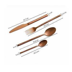 Ensemble d'ustensiles de service modernes et élégants en métal doré pour salade, dessert et gâteau, comprenant cuillère, fourchette et outils de présentation - Product Image 2