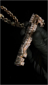 Pendentif personnalisé avec nom en argent sterling 925, breloques glacées, bijoux de rappeur, collier avec initiale en moissanite - Product Image 2