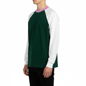 T-shirt à manches longues pour homme, vêtements décontractés, fabrication directe, col rond, coupe classique, couleur unie - Product Image 5