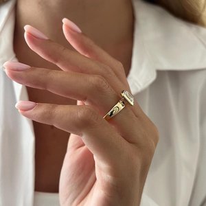 U and Me Lab Grown 3.01CT Asscher Cut Diamond Luxury <b>Ring</b> For 18K Solid Gold Party Occasion Gift For Girlfriends - Product Image 3