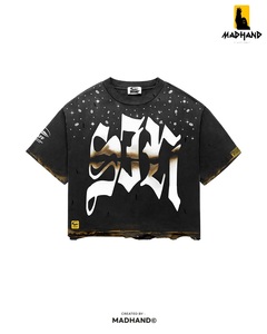 Black Galaxy SFN Graphic Tank <b>Top</b> & Shorts Set | <b>Rhinestone</b> Streetwear Two Piece Set| OEM Private Label Manufacturer - Product Image 3