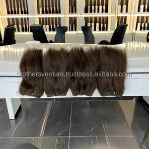 Vendeur de cheveux Remy indiens non transformés Paquets d'extension de cheveux humains vierges crus alignés avec des cuticules - Product Image 5