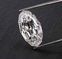 Diamante Premium de Corte Ovalado Escalonado Cultivado en Laboratorio, Certificado IGI, DEF VVS VS CVD, Piedra Suelta Sparkledge Creation Modelo 014 para Joyería Fina