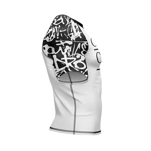 Camisa de compresión personalizada de manga corta con logotipo de surf Mma Bjj Sublimado Jiu Jitsu Rashguards Diseña tu propio protector de erupción personalizado - Product Image 5