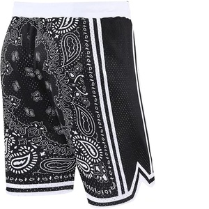 Shorts de sport pour hommes en polyester double couche à séchage rapide, style imprimé dentelle avec logo personnalisé, haute qualité, été - Product Image 4