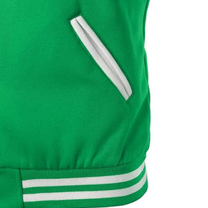 Veste universitaire pour homme, verte et blanche, style Letterman, col montant, boutonnée, broderie personnalisée, manteau d'hiver - Product Image 4