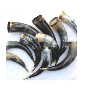 Corne de buffle décorative, cornes d'animaux brutes, bordure en laiton, articles ménagers, corne de buffle décorative, best-seller - Product Image 1